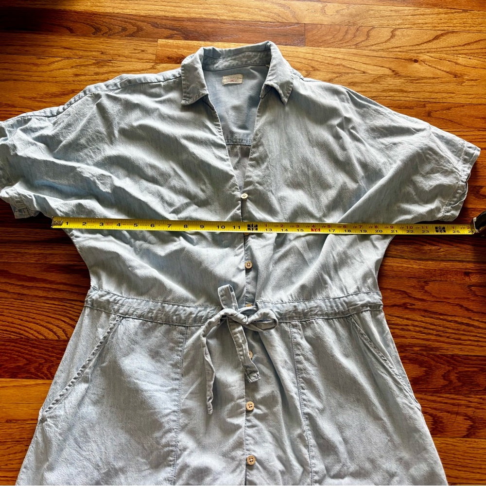 Faherty Light Blue Chambray Button-Front Shirtdre… - image 4